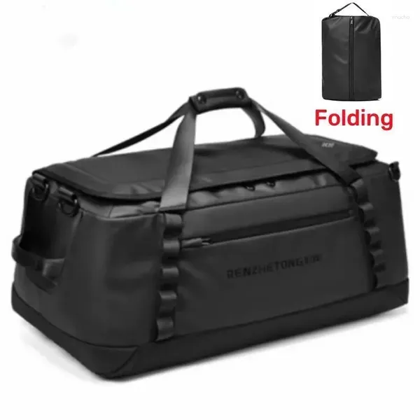 Zaino pieghevole portatile da viaggio borsa da palestra di grande capacità borsa da viaggio borsone da uomo borse a tracolla da campeggio di alta qualità