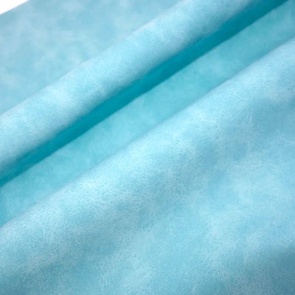 Sahte süet pu deri kumaş giysi için su geçirmez sentetik deri kumaş diy dikiş malzemesi daha büyük parça rulolar tarafından satılabilir