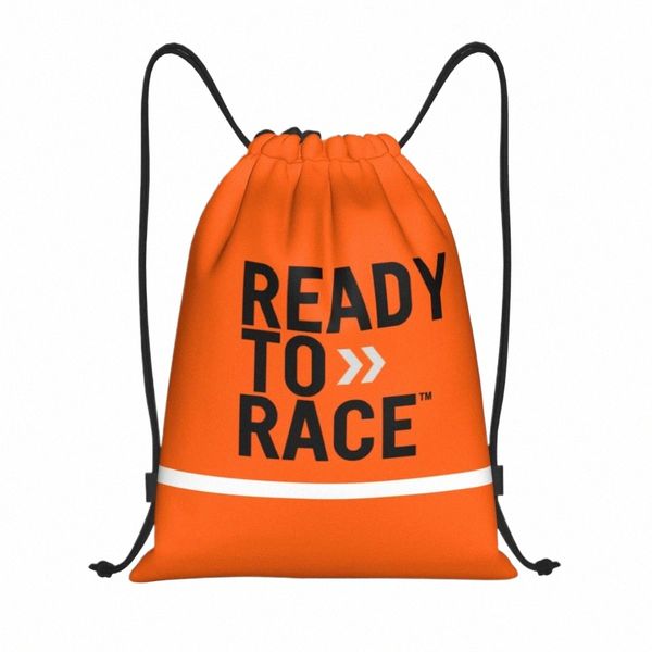 ready To Race Logo Zaino con coulisse Borsa da palestra sportiva per uomo Donna Motociclista Racing Sport Shop Sackpack o38i #