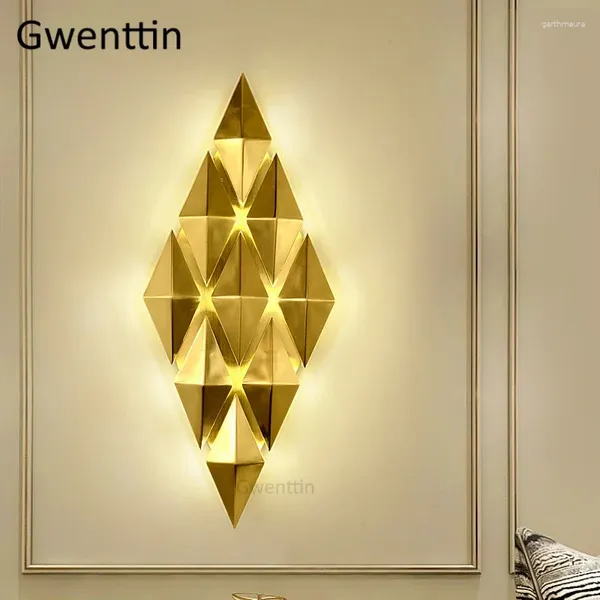 Lampade da parete Modern Luxury Gold Sconce Specchio Luci Apparecchi di illuminazione a LED per soggiorno Camera da letto Letto Nordic Home Decor Luminaria