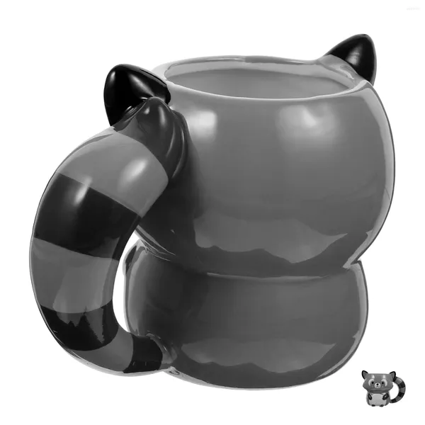 Tassen Keramiktasse Latte Tasse Tier Waschbär Haushalt Milchgetränk Entzückend Wasser Tee Keramik Büro Kaffee