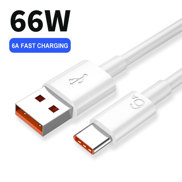 66W 6A USB Type C Super Fast Charing Cable для Xiaomi Samsung Huawei Честь Quick Charge USB C Line Data Cord 40W 5A