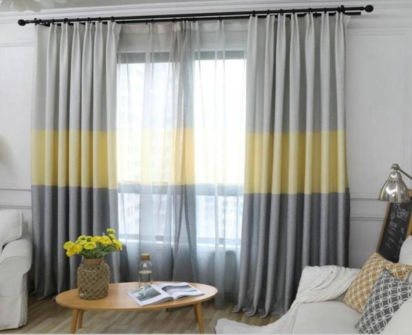 Nordic Modern Gradient Blackout Vorhänge für Wohnzimmer dekorative drei Farben Stoff Schlafzimmer Vorhang Fenster Shades Panel8799745