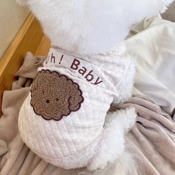 Abbigliamento per cani Gilet per cuccioli Inverno Autunno Moda Desinger Abbigliamento Pet Maglione caldo Giacca per piccoli cartoni animati Camicia per gatti Chihuahua Barboncino Yorkshire