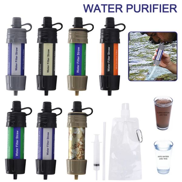 Survival Persönlicher Wasserreiniger, Wasserfiltrationssystem, Camping, Reinigung, Wasserfilter, Strohhalme, Outdoor, Reisen, Überleben, Notfall