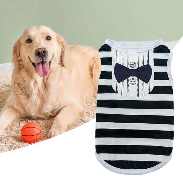 Abbigliamento per cani Pigiama elegante per animali domestici Decorazione con fiocco Modello con testa di animale Pullover traspirante Tipo Camicia comoda per vestiti Cool