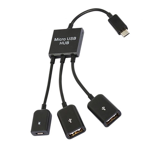 1/2/3pcs neueste 3 in 1 Micro USB Typ C Hub Mann zum weiblichen Doppel USB 2.0 Host OTG -Adapterkabel für Smartphone -Computer Tablet