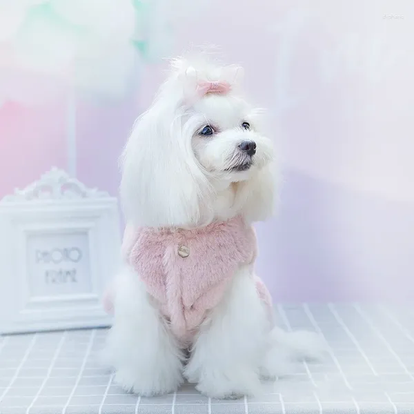 Cão vestuário luxo cabelo filhote de cachorro roupas outono inverno pequeno casaco festival gato princesa vestido jaqueta traje para pequeno animal de estimação