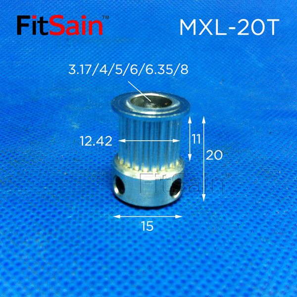 FitSain-MXL 20T+100T 1: 5 Largura 10mm Motor síncrona da roda síncrona Redução da engrenagem da polia