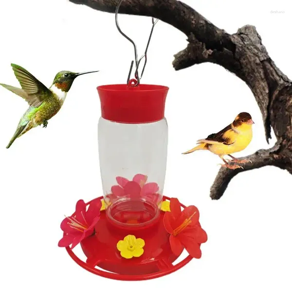 Outros suprimentos de pássaros Alimentador ao ar livre Água de beija-flor com 6 portas Watchers Alimentando recipientes para porta frontal