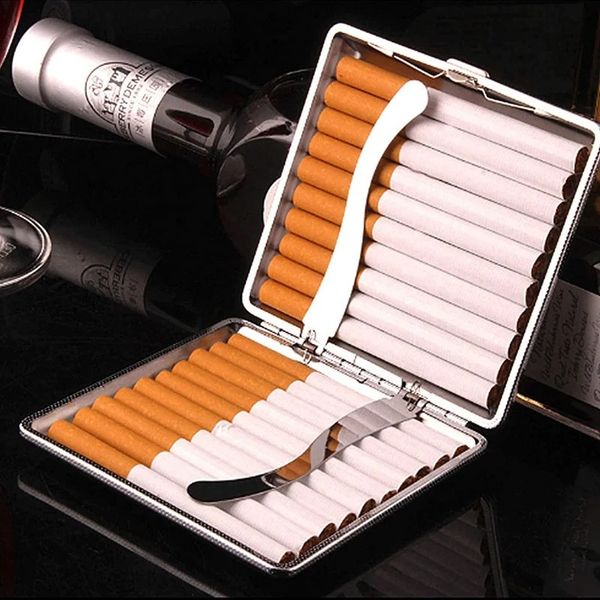 2024 Presente masculino Caixa de charuto de 2024 Caixa de cigarro de cigarro de metal Viagem Acessórios para fumantes ao ar livre - Para charuto masculino