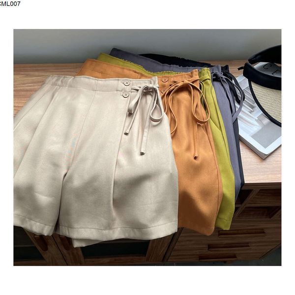 Shorts de grife estão vendendo bem Yan Shuang Shorts casuais de cintura alta para mulheres verão novo design sentido rendas calças pequenas e finas 9653