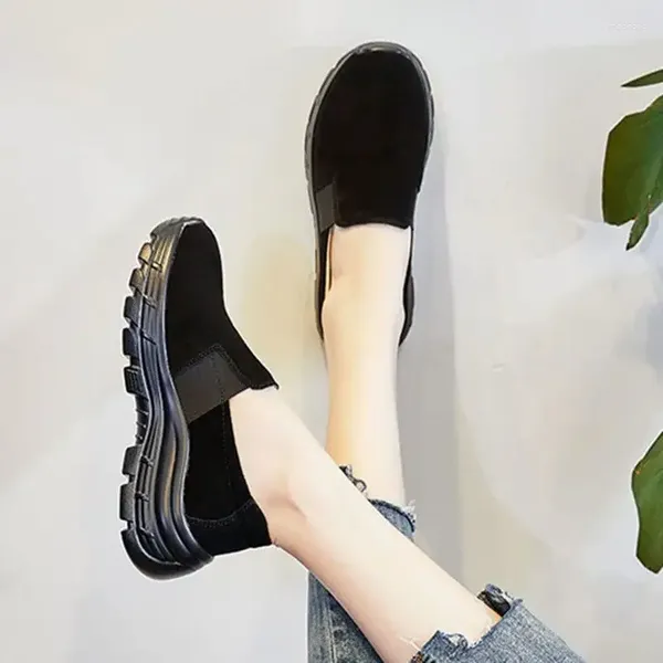 Sapatos casuais deslizamento em senhoras calçados femininos mocassins de couro oferta plana outono venda primavera verão urbano 2024 coreano