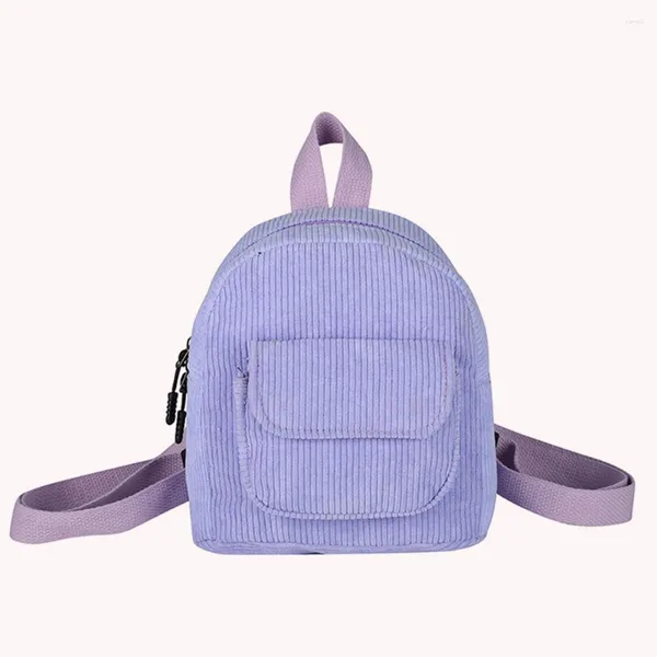 Borse da scuola Mini moda da donna Zaino tinta unita Studente Ragazze Bookbag Borsa da viaggio semplice retrò Borsa estetica