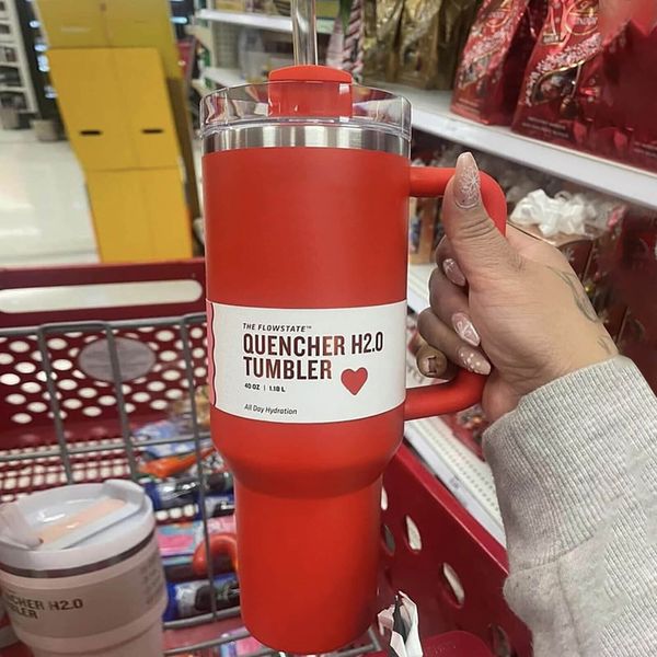 Für Stanless Sell Well 1: 1 Gleiche der Quencher H2.0 Tumbler 40 oz 4 Stunden Heiße 7 Stunden kalt 20 Stunden Iced Cups 304 Swig Wine Cup Tragbarer Tasse Sommer Tragbarer Cup Flamingo