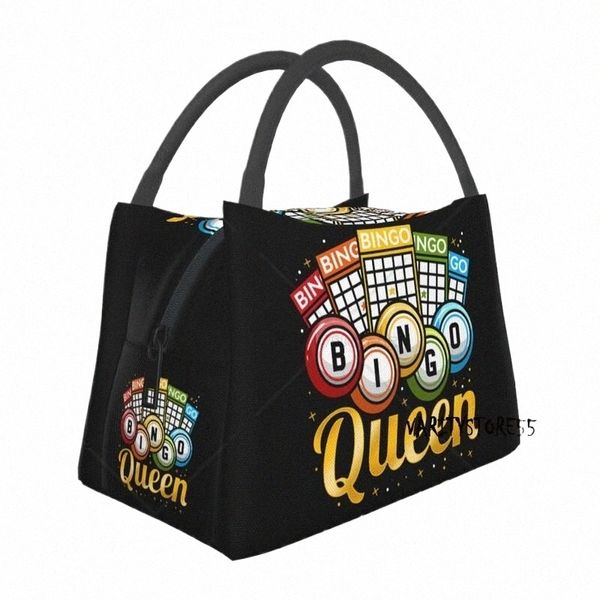 bingo Queen Isolierte Lunchtasche für Damen, auslaufsicher, Thermo-Kühlbox, Lunchbox, Strandkamera, Reisen o74i#