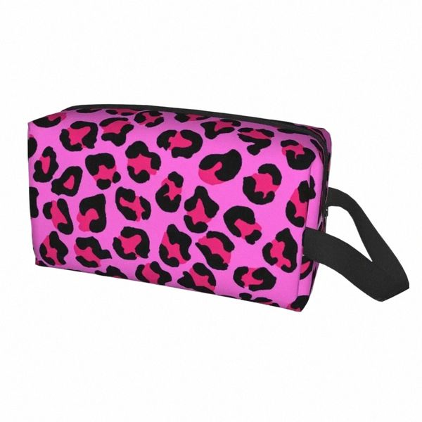 Leopardenmuster Nahtmuster Kosmetiktasche Große Kapazität Tierhaut Druckflecken Make-up-Fall Beauty Storage Kulturbeutel U58d #