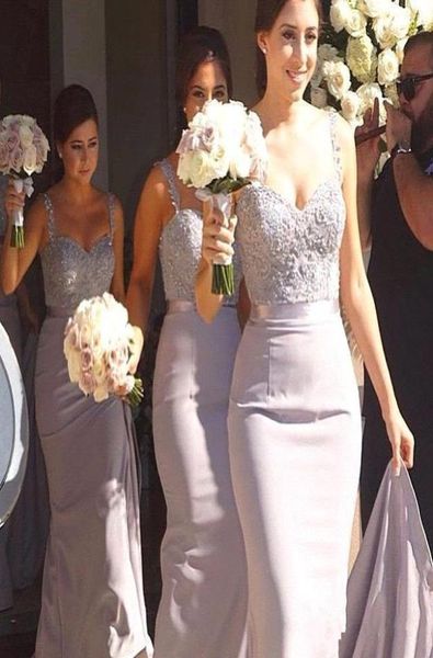Arapça Afrika uzun nedime elbiseleri spagetti kayışları artı beden dantel denizkızı resmi düğün elbisesi güzel bridemaid1507201