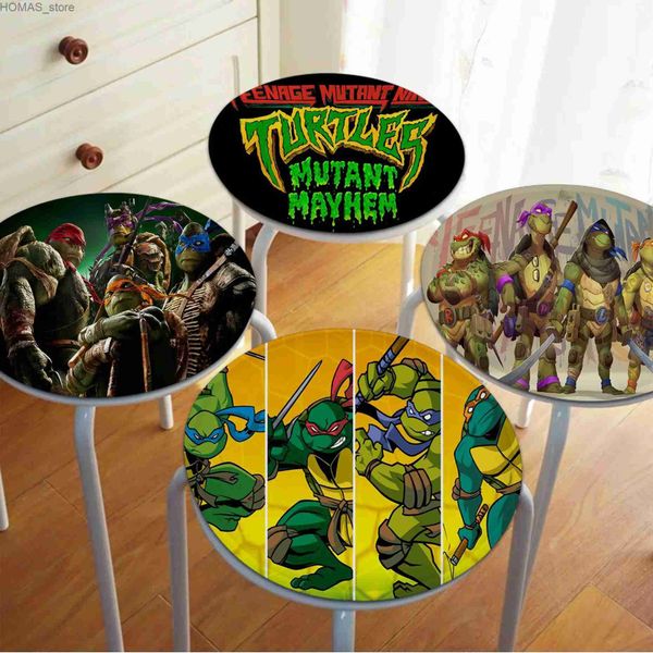 Kissen/dekoratives Kissen T-Teenages M-Mutant Ninja T-Turts Kissen Matte Runde Sitzkissen Büro Esshocker Pad Schwamm Sofa Mattenstuhlkissen Y240401