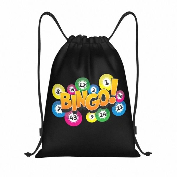 Custom Hot Game Bingo Drawstring Bags Мужчины Женщины Легкий спортивный рюкзак для хранения в тренажерном зале q21d #