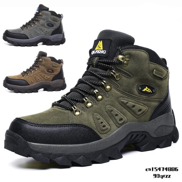 Stiefel Neue Outdoor -Wasserdichte Wanderschuhe Marken und Frauen Trekking Mountain Sports Schuhe Winterjagd Stiefel Klassische Wüstenschuhe