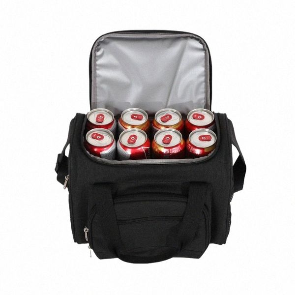 denuoniss novo saco isolado pode colocar 12 latas de Coca-Cola 6L lancheira para trabalhar saco termostato ao ar livre mini refrigerador q5id #