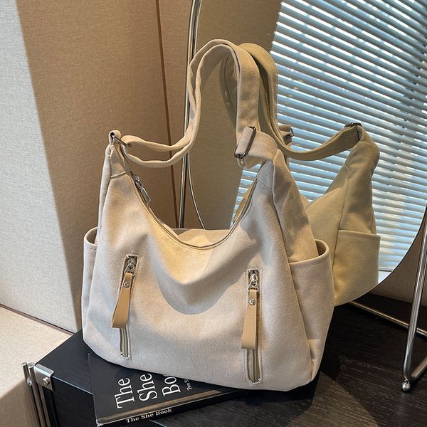 Designer Weibliche Seitentaschen Retro Umhängetasche Für Frauen Handtasche Lässige Damen Große Kapazität Einkaufstasche Mode Neue Einfache Leinwand Pendeln Studenten Tasche YFA2195