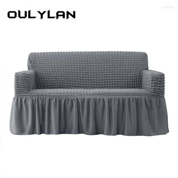 Sandalye kapakları Oulylan Bubble Izgara Kanepe Kapağı Oturma Odası için Oturma Odası Toz geçirmez Slip Slip Slipcover Home EL