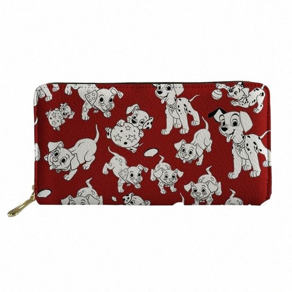 Брендовый дизайн, женские кошельки, забавный узор с собакой далматинца, кожаные кошельки LG для вечеринок, сумки Mey Phe, 88C4 #