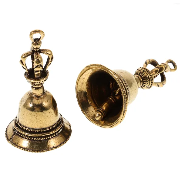 Parti Malzemeleri 2 PCS DIY Anahtar Zinciri Asma Oyuncaklar Pirinç Bell Heykelleri Aksesuar Serme Sergililer Bakır Vintage Dekorasyonlar Gelin Bells Anahtarlık