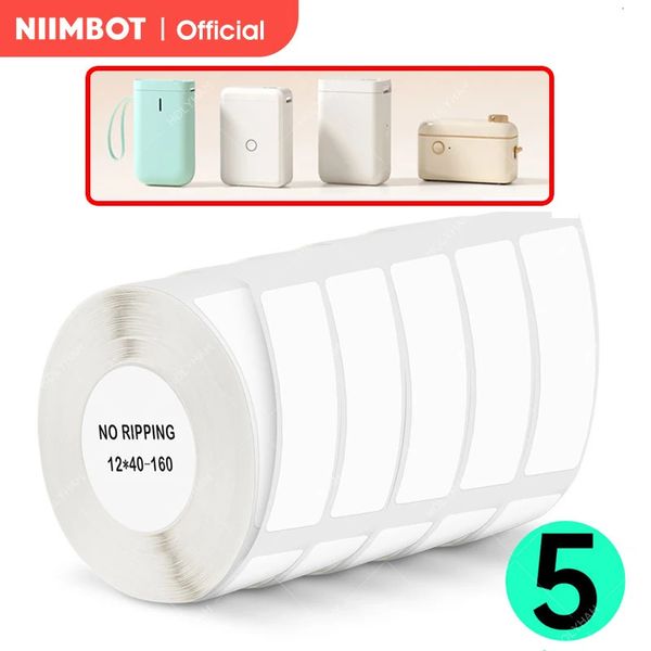 Nastro per etichette per stampa Niimbot D11 D110 Etichetta per prezzi impermeabile anti-olio resistente agli strappi Carta per etichette resistente ai graffi di colore puro 240323