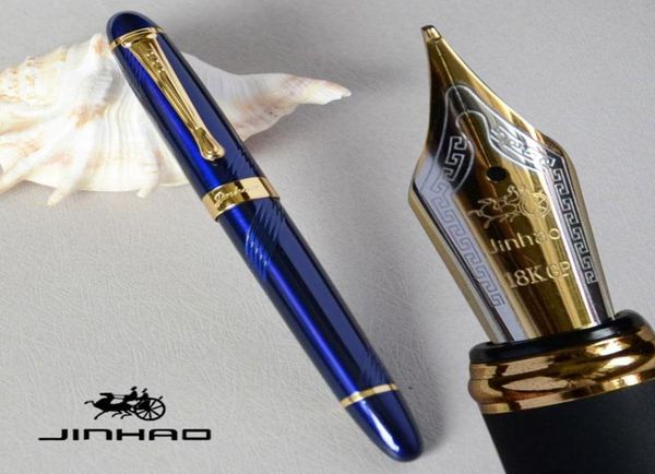 Fountain Pen 18 kgp 07mm Breit Nib Jinhao X450 Deep Blue und Golden Luxus lila weiß Rot 21 Farben für Auswahl Jinhao 4509409385