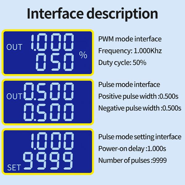 ZK-PP2K ZK-PP1K Dual-Modus-Signalgenerator PWM Motor Speed Controller Regler 8A 150W Frequenzzyklus Einstellbares Modul