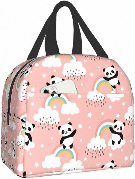 Panda Lunch Bags Cooler Tote Organizador Sacos Reutilizáveis Lancheira para Mulheres Homens Meninos Meninas Outdoor Work Picnic School g6lZ #