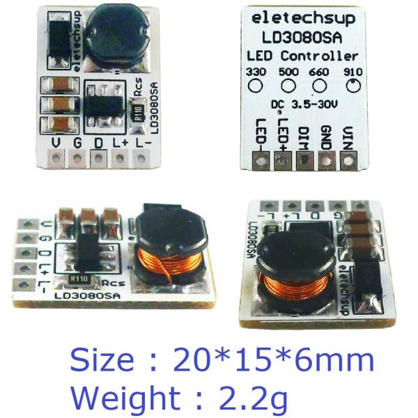 2x 20W DC 3,5-30V 330mA/500/660/910mA Módulo de driver de LED de afastamento HB