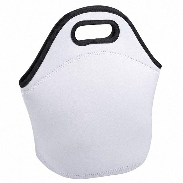 novo estilo almoço saco Sublimati branco em branco isolado neoprene almoço piquenique sacola para adultos crianças E4JL #