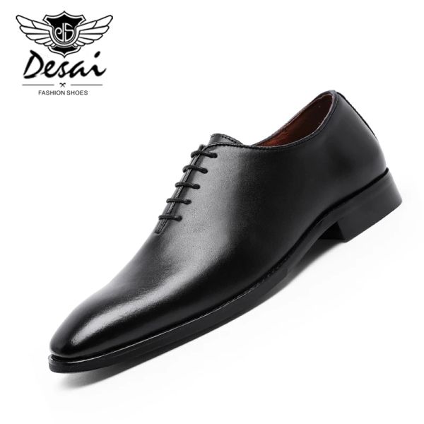 Сапоги Desai крупные мужские туфли новая высококачественная ковтика для памяти пенообразование с подошвами для бизнес -одежды для мужчин подлинные кожаные туфли