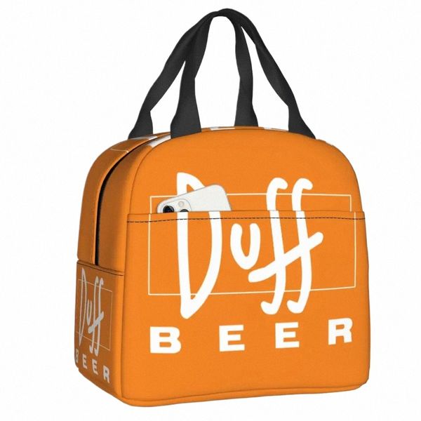 Duff Beer Lunch Bag для женщин и детей Герметичный горячий и холодный изолированный ланч-бокс Beach Cam Путешествия Пикник Еда Tote Bags y6Gz #