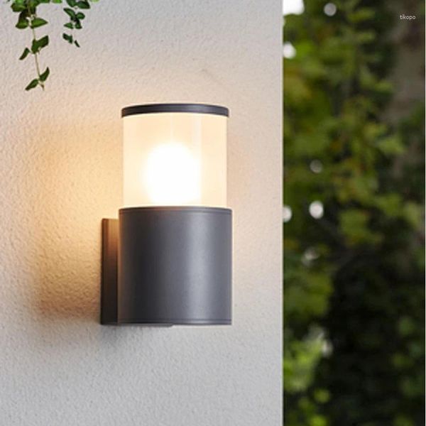 Lampada da parete per esterno impermeabile a LED per corridoio, scala moderna e semplice, per balcone creativo, luce da cortile