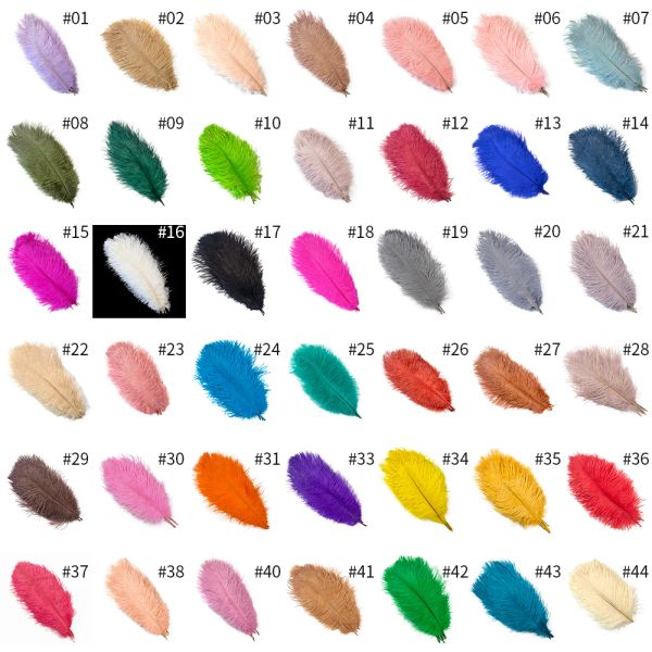 10pcs piume di struzzo colorate 15-55 cm per accessori per artigianato decorazione per feste di nozze Carnevale Big Plumas Centrotavola da tavolo