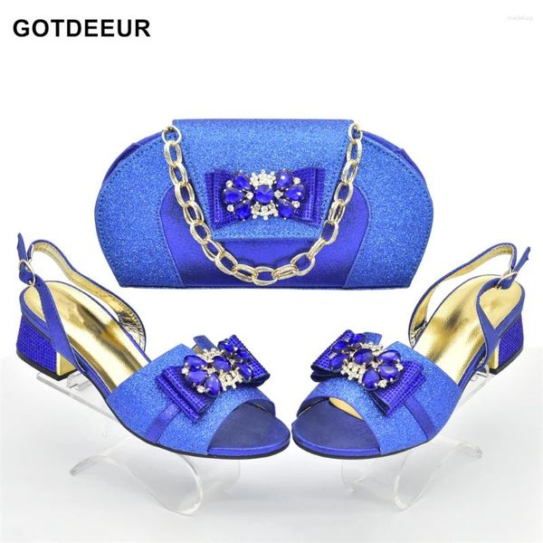 Kleid Schuhe Neueste Afrika Schuh und Taschen Set mit Strass Plus Größe Luxus Für Frauen 2024 Designer Italien Tasche