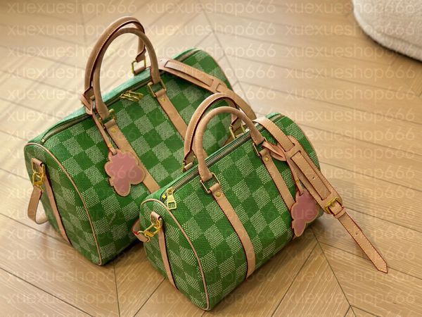 Borse di lusso Borse da viaggio da donna Lettera scozzese verde KEEPALL 30 40 Borse Borse a tracolla di marca di design Borse di stoccaggio Borse a tracolla da donna di design Borse Due dimensioni