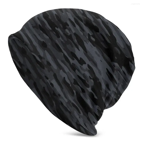 Berets noite camuflagem camo chapéus hip hop goth ao ar livre crânios beanies boné unisex masculino inverno verão quente cabeça envoltório bonnet