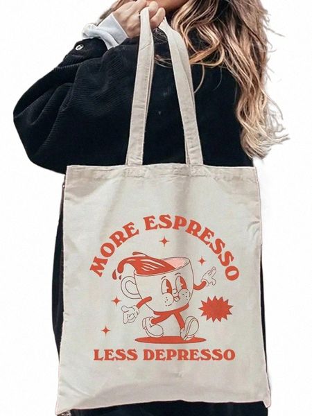 1 pz Più Espro Retro Graphic Canvas Tote Bag Shop Bag Stile vintage Art Bag Lage Borse a tracolla riutilizzabili f8Oy #