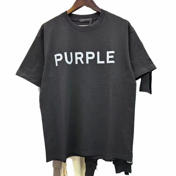 24ss Purple Brand T Shirt Taglia XS-5XL Large Designer Tees T-shirt da uomo Homme T-shirt Donna Abbigliamento ampio Designer di lusso Manica corta Primavera Estate v30q #