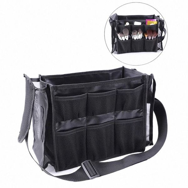 Profial Makeup Organizer Bag Makeup Artist Cosmetic Case Bolsa de Ombro Preto Portátil Travel Make Up Kits Organizador 2024 02vC #