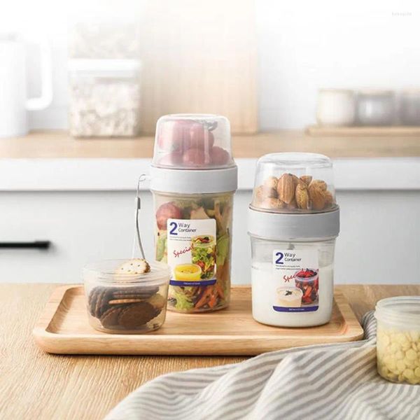 Bottiglie di stoccaggio Simpatico contenitore per alimenti PP Tazza separata per snack al latte Ampio utilizzo Cereali leggeri da portare con sé per il bambino