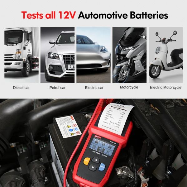 UNI-T UT673A UT675A Automobil-Batterie-Tester Digitalprüfer mit Drucker Professional 12V 24 V Auto Batterie Lastentester