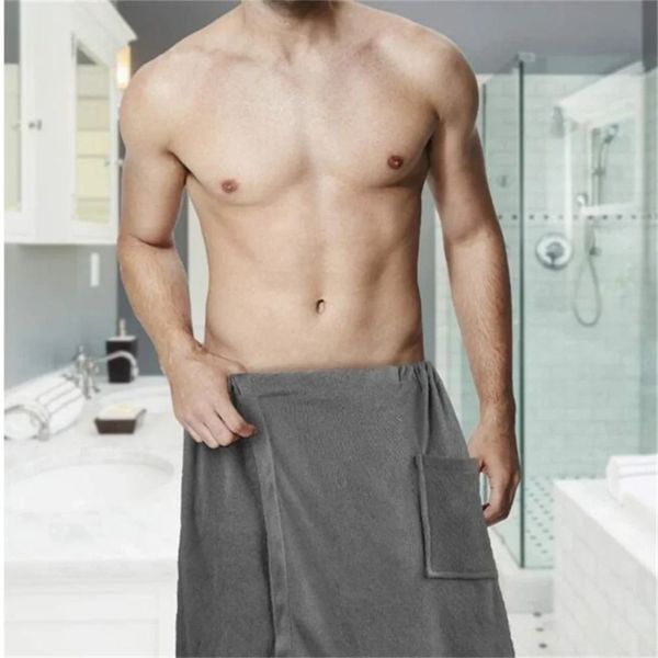 2024 uomini morbidi asciugamano da bagno indossabile con accatabeioni tascabili in palestra sauna palestra da bagno per le vacanze asciugamano da spiaggia da bagno toalla de playa sicuro,