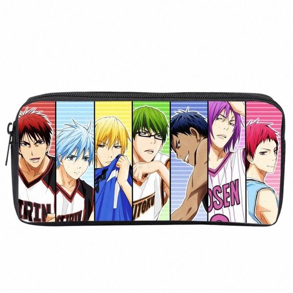 Anime Kuroko Basket Studente Astuccio per bambini Carto Pencil Bag Adolescente Zipper Borsa Donna Ragazze Borsa per il trucco K9yh #